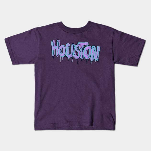 Houston Drip Kids T-Shirt by RubbertoeDesign